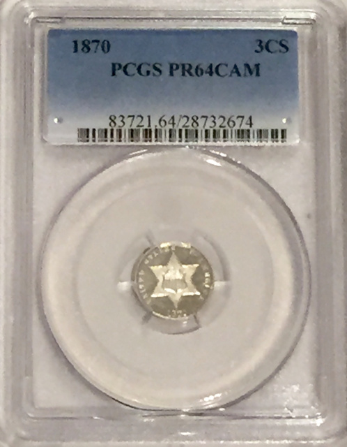 1870 PCGS PR64 CAM